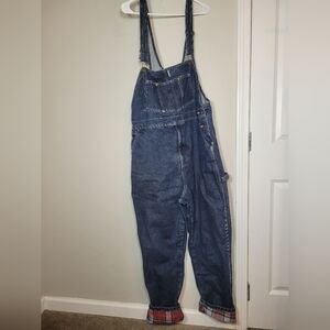 Field Tested Guide Gear Flannel Lined Overalls sz L